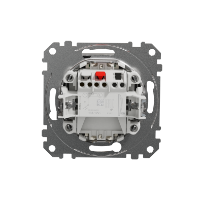 Sedna Design & Elements Przycisk zwierny z etykietą i podświetleniem 12VAC srebrne aluminium SDD113143L SCHNEIDER (SDD113143L)